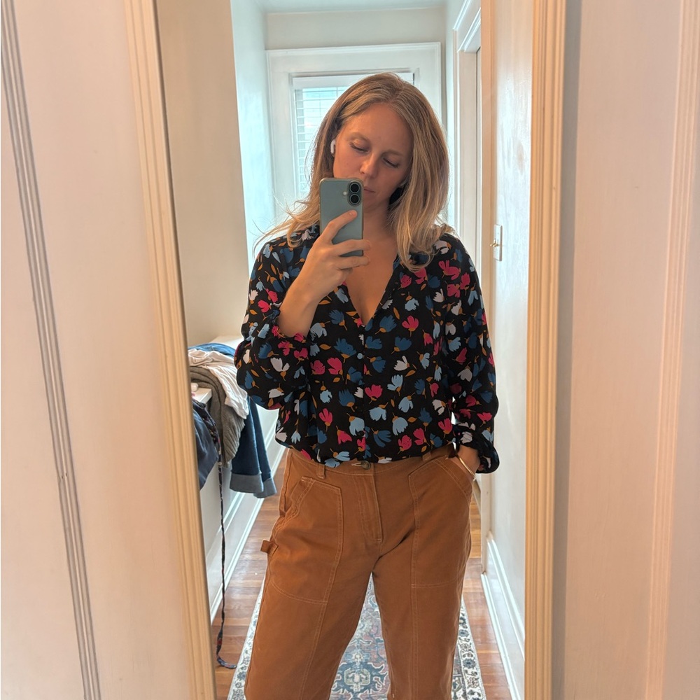 J. Crew Floral Blouse